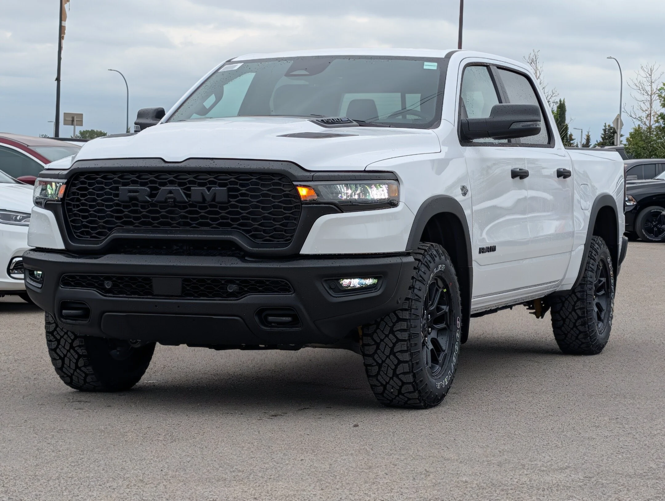 New 2026 White RAM Rebel - - Level 1 Grp - Steel Sport Hood - Trailer Brake Control - Power Adj Pedals & More! image 4
