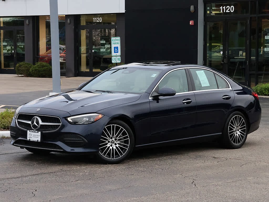 Used 2023 Lunar Blue Metallic Mercedes-Benz C 300 image 2