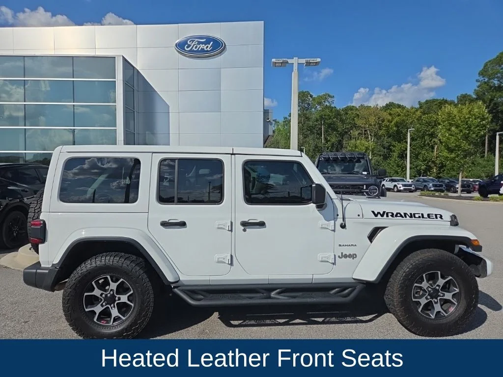 Certified Used 2018 Bright White Clearcoat Jeep Unlimited Sahara image 2