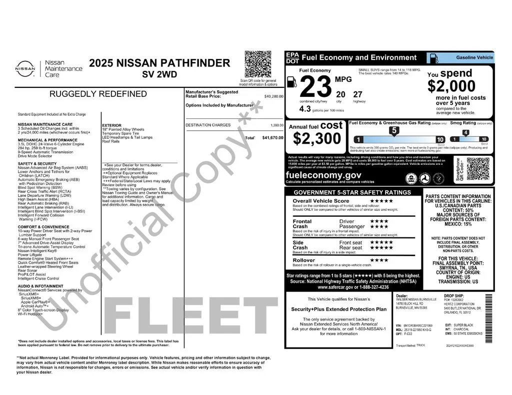 Used 2025 Black Nissan SV image 17