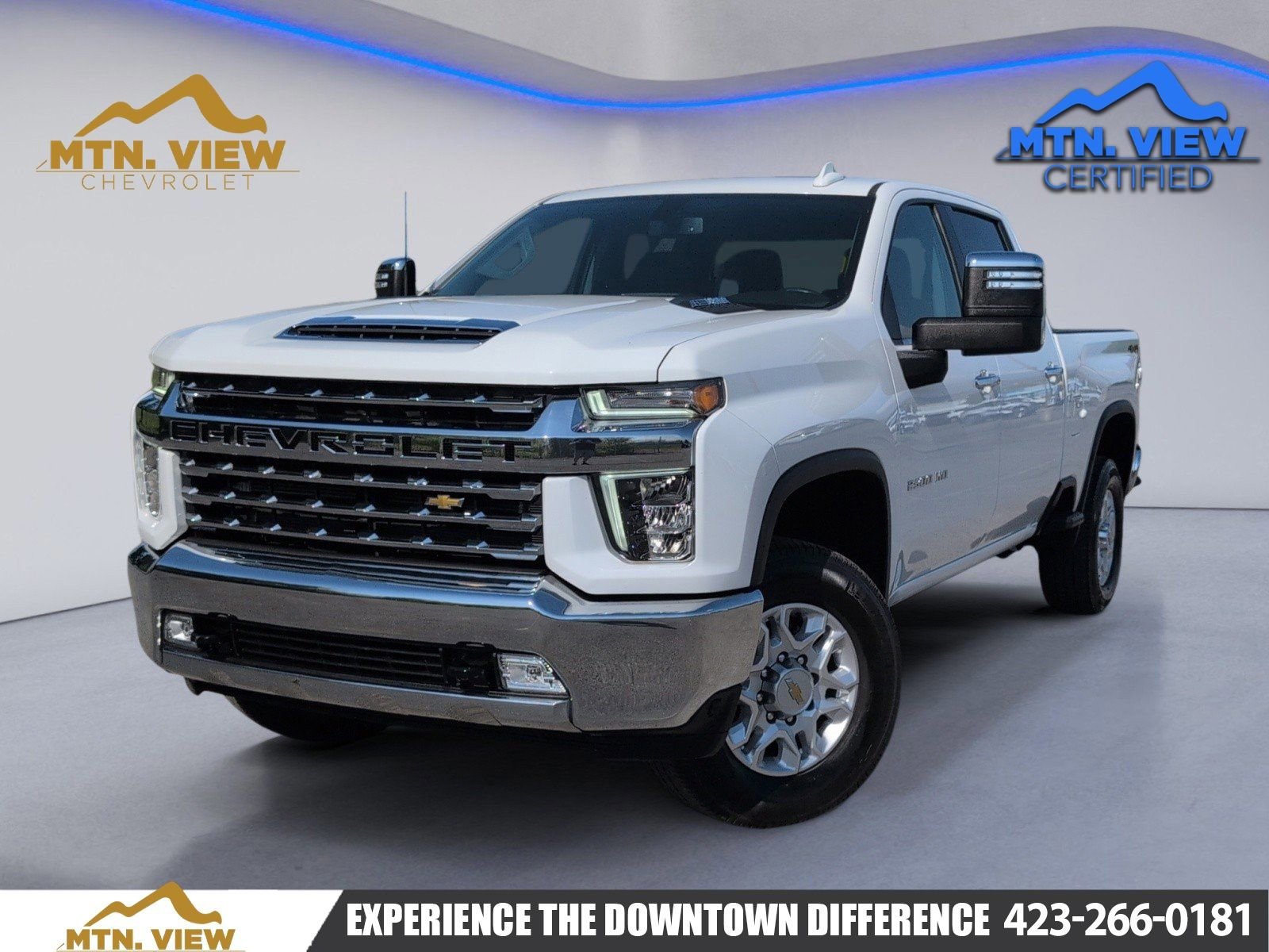 Summit White 2023 Chevrolet Silverado 2500HD LTZ Crew Cab 4WD Pickup Truck Four-Wheel Drive