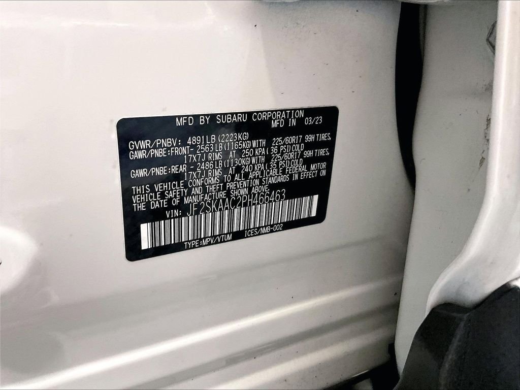 Used 2023 White Subaru Base image 34