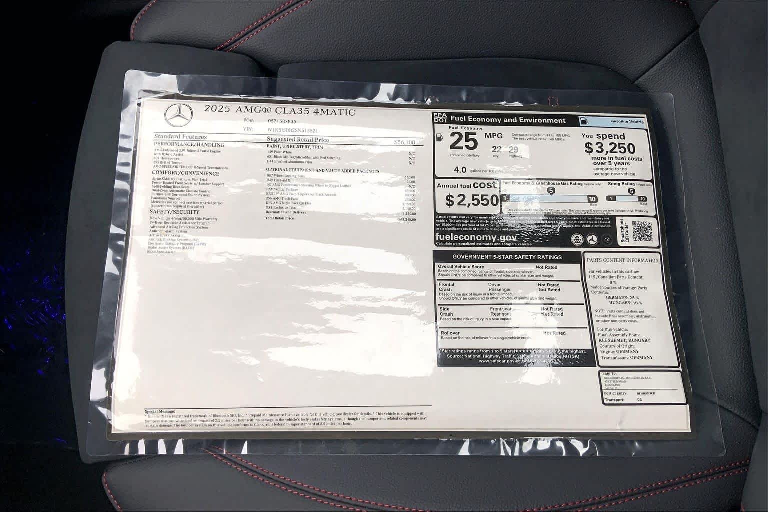 New 2025 Polar White Mercedes-Benz AMG® CLA 35 image 19