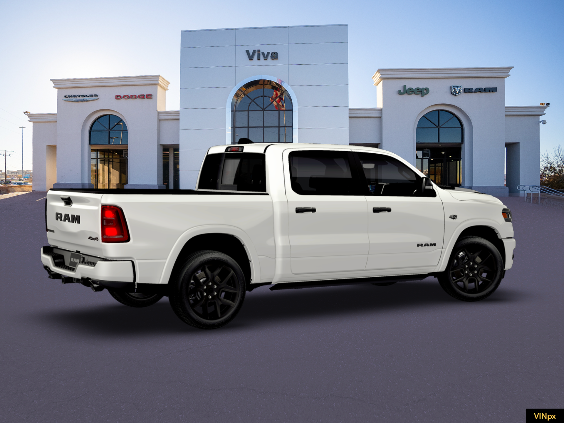 New 2026 Bright White Clear-Coat Exterior Paint RAM Laramie image 8