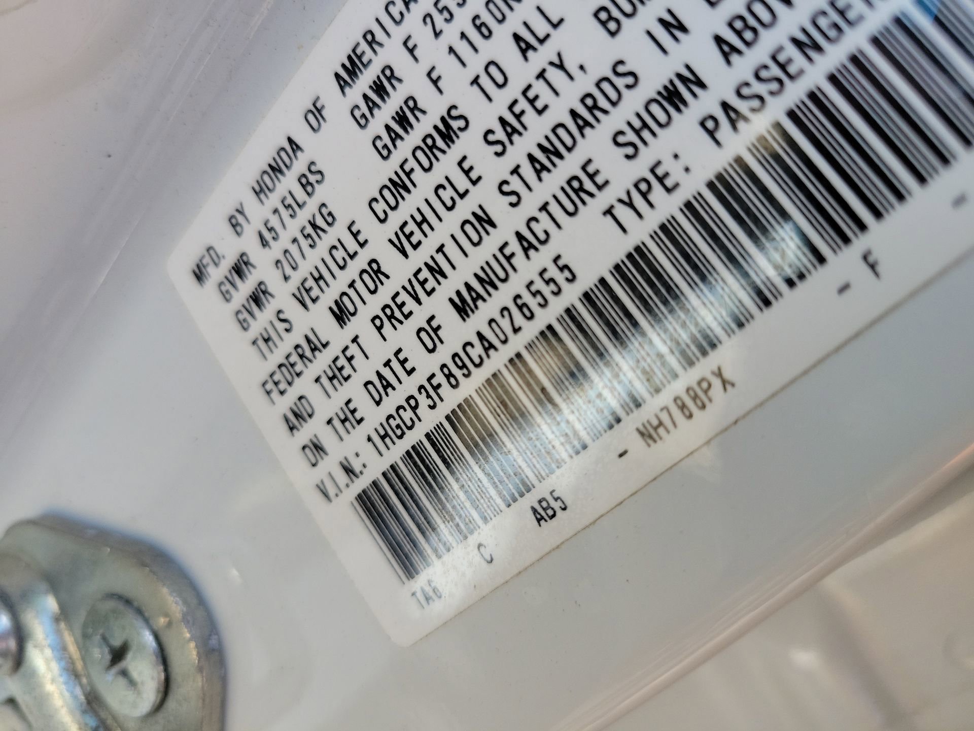 Used 2012 Taffeta White Honda EX-L image 33