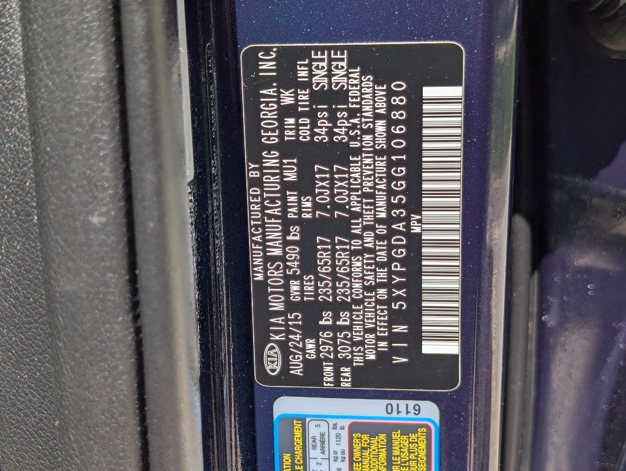 Used 2016 Blaze Blue Kia LX image 31