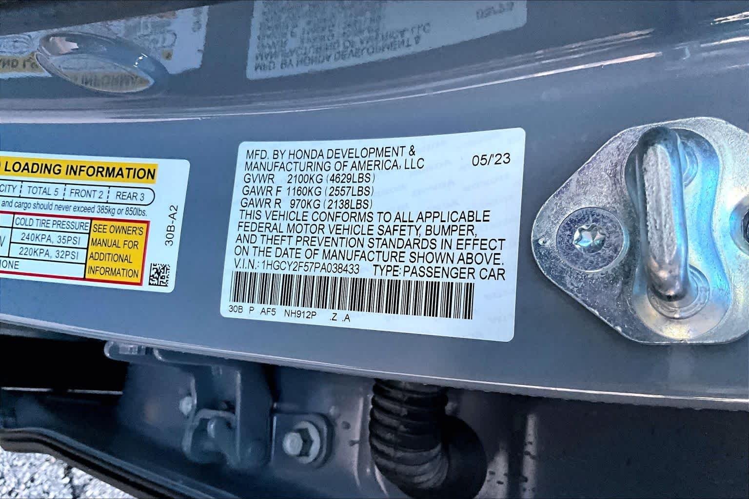 Used 2023 Urban Gray Pearl Honda Sport image 34