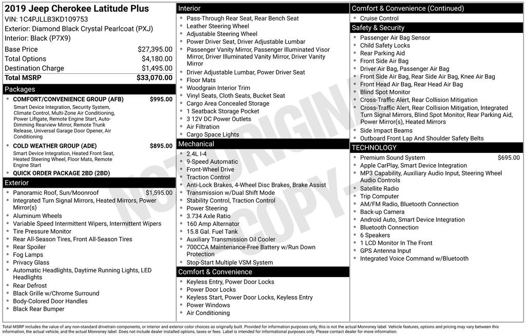 Used 2019 Black Jeep Latitude Plus image 7