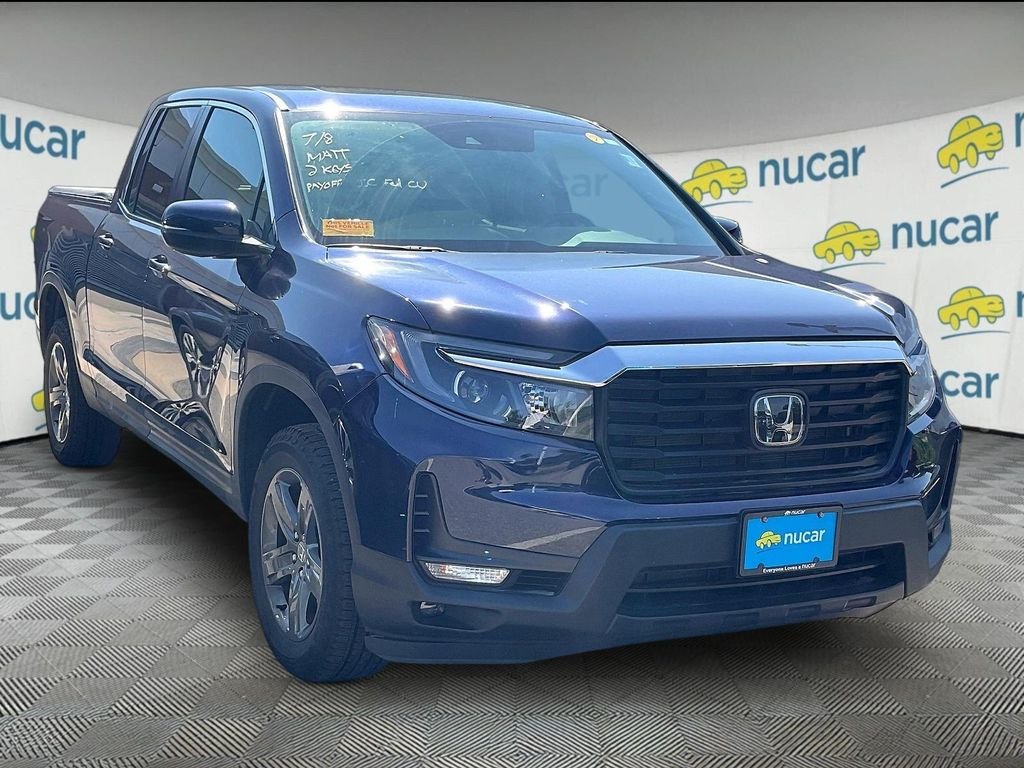 Blue 2023 Honda Ridgeline Pickup Truck All-Wheel Drive