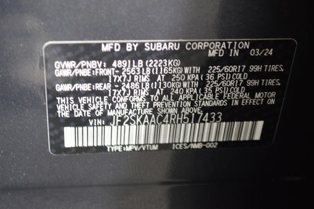 Used 2024 Gray Subaru Base image 40
