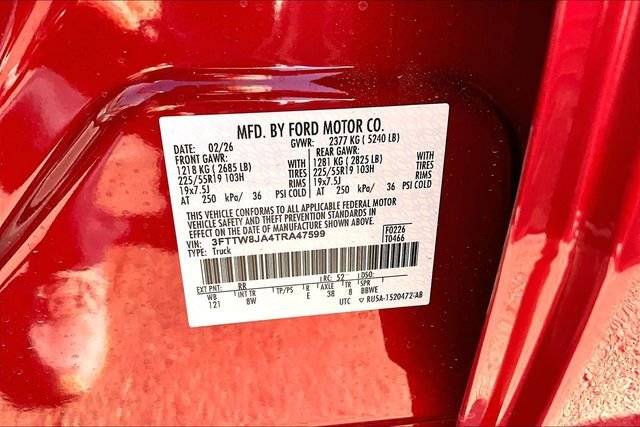 New 2026 Ruby Red Metallic Tinted Clearcoat Ford XLT image 12