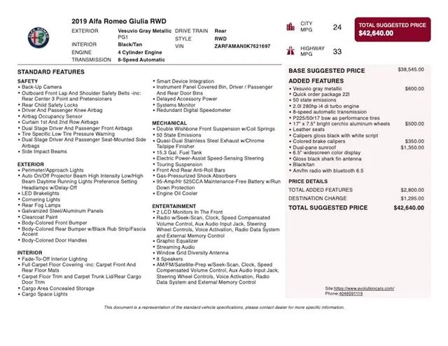 Used 2019 Gray Alfa Romeo Base image 4