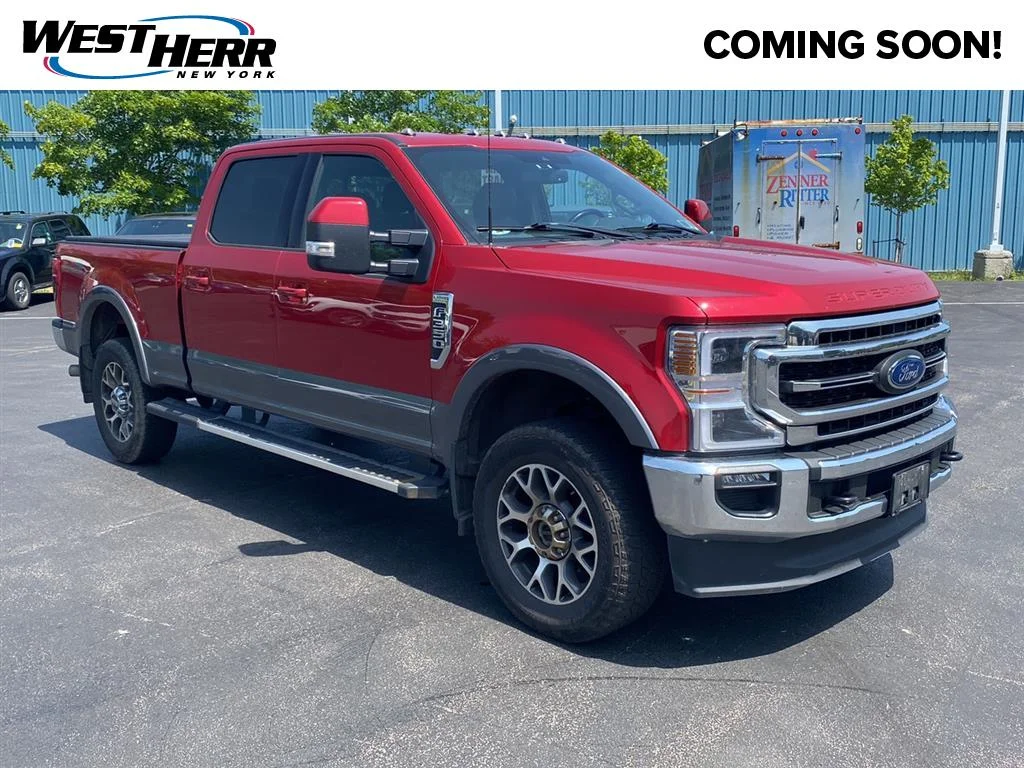 Used 2022 Rapid Red Metallic Tinted Clearcoat Ford LARIAT image 1