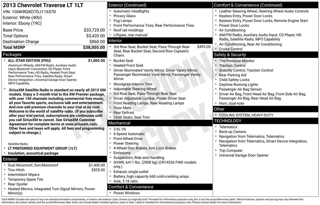 2013 Chevrolet Traverse 1LT FWD's photo