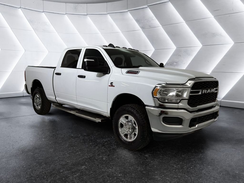 White 2023 RAM 2500 Tradesman Crew Cab 4WD Pickup Truck Four-Wheel Drive