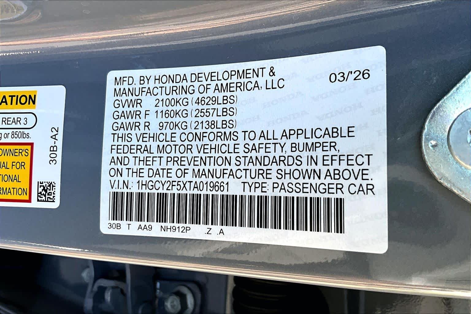 Certified Used 2026 Urban Gray Pearl Honda Sport image 33