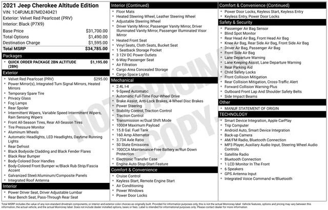 Used 2021 Red Jeep Latitude Plus image 7