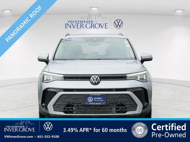 Certified 2025 Volkswagen Taos SE with VIN 3VVVC7B21SM008825 for sale in Inver Grove Heights, Minnesota