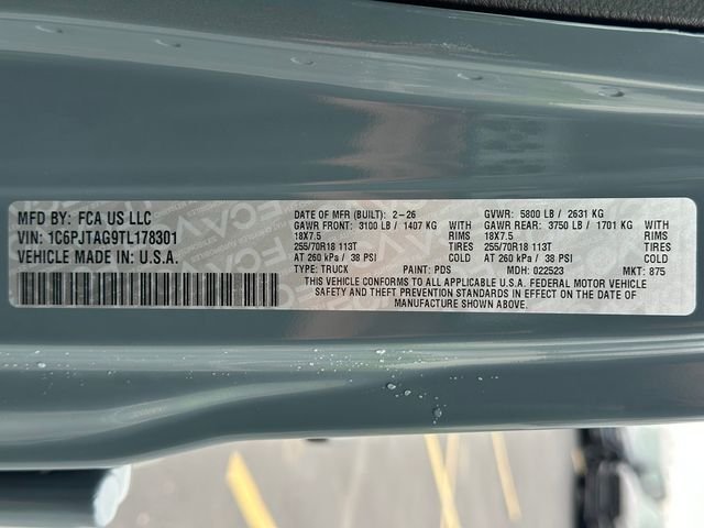 New 2026 Anvil Clear-Coat Exterior Paint Jeep Sahara image 38