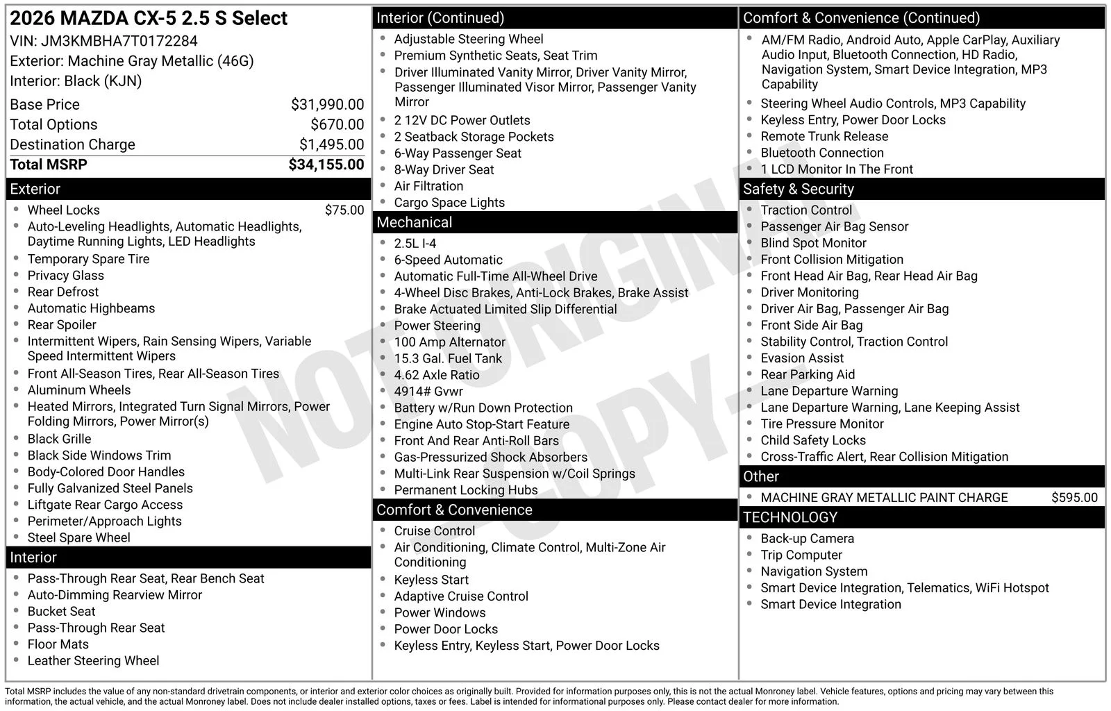 New 2026 Machine Gray Metallic Mazda 2.5 S Select image 4
