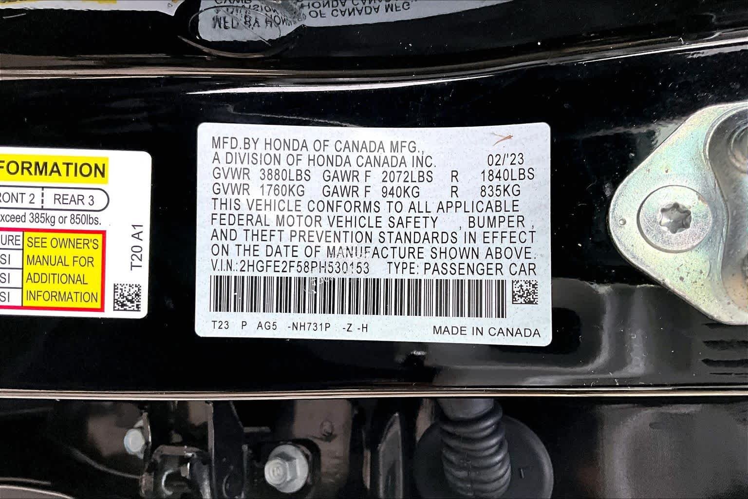 Used 2023 Crystal Black Pearl Honda Sport image 32