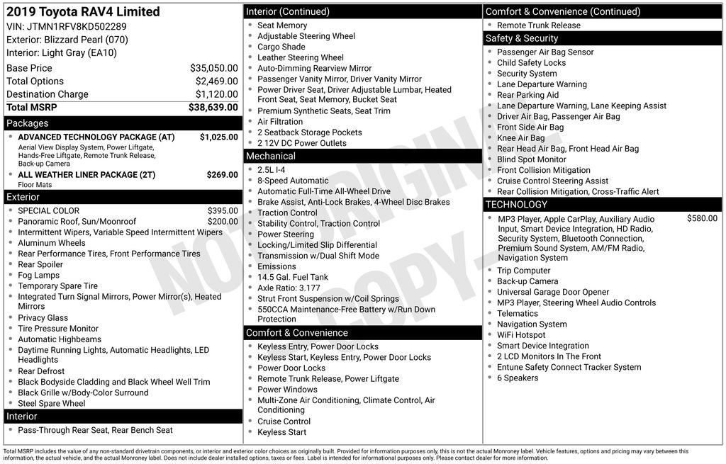 Used 2019 White Toyota Limited image 24