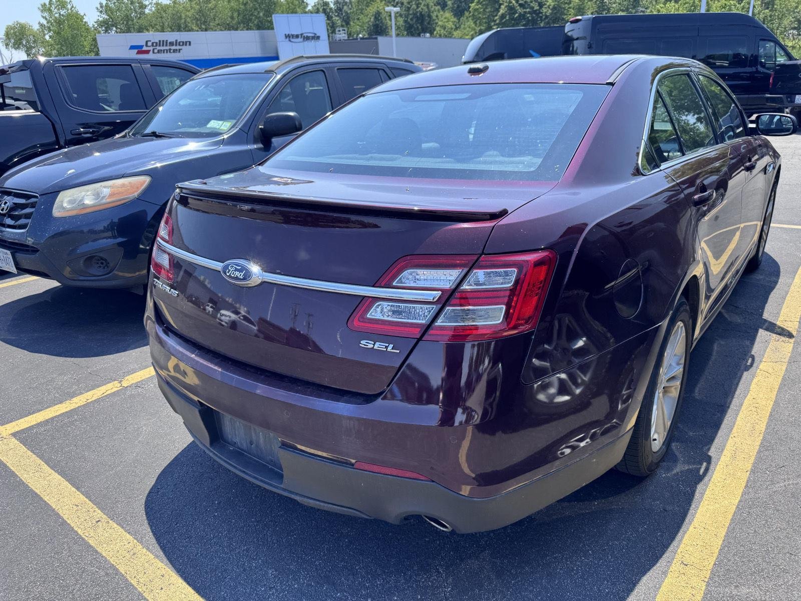 Used 2018 Burgundy Velvet Metallic Tinted Clearcoat Ford SEL image 3