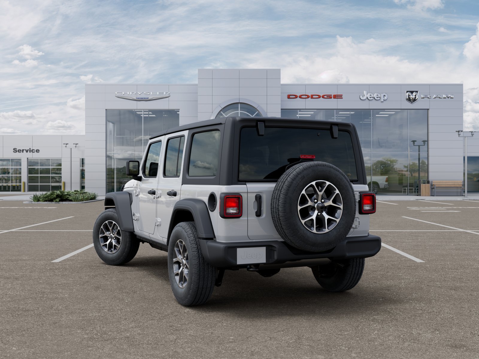 New 2026 Bright White Clear-Coat Exterior Paint Jeep Sport S image 12