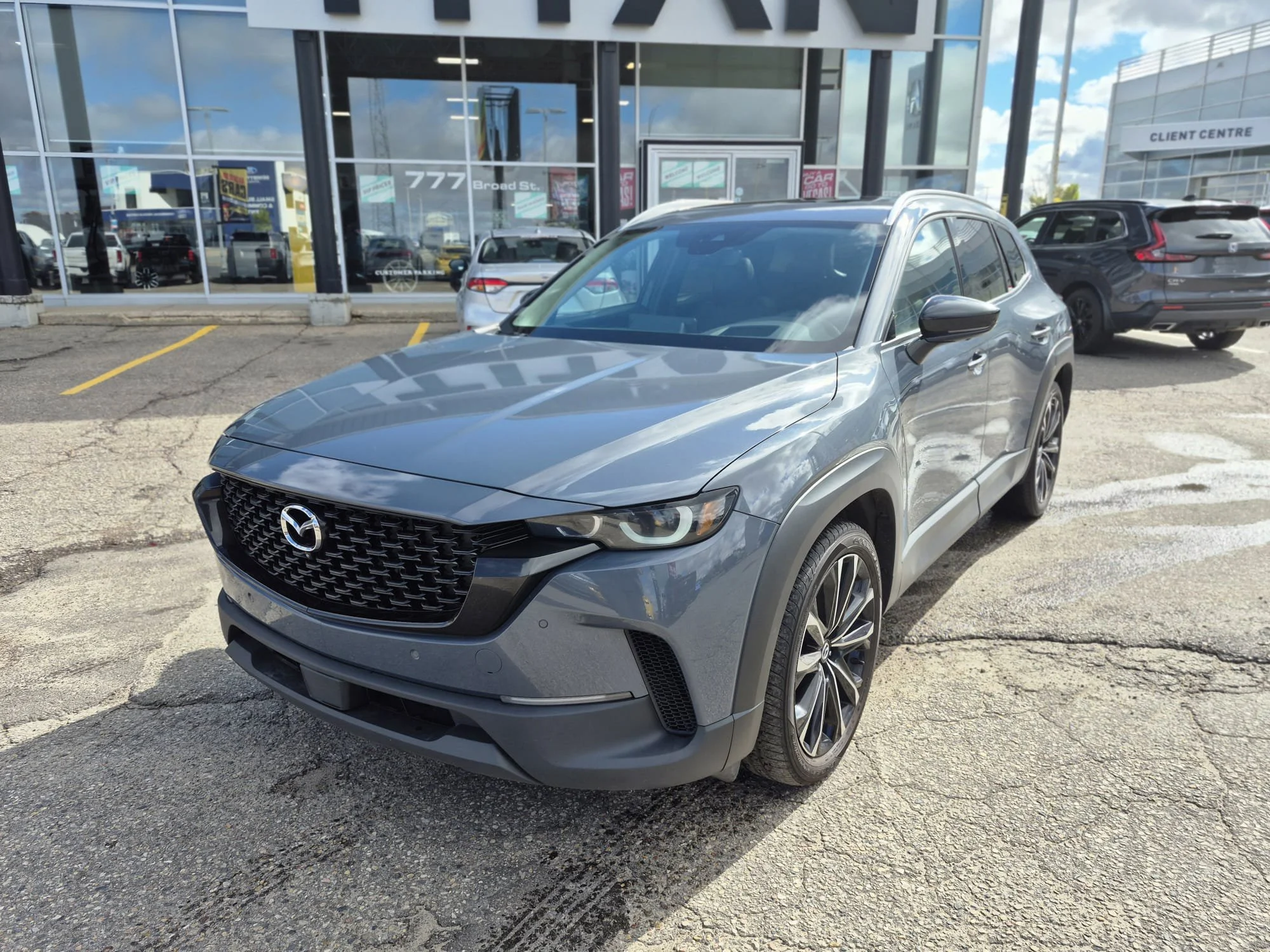 Used 2023 Polymetal Grey Metallic Mazda GT AWD*Cooled Leather | Pano Roof | Nav | 360 Cam | Htd Wheel | Adaptive Cruise | Lane Keep Assist image 3