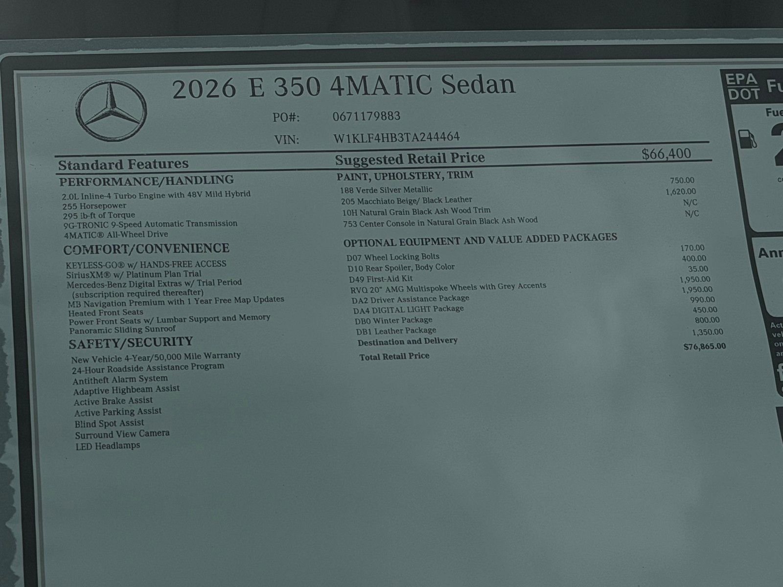 New 2026 Verde Silver Metallic Mercedes-Benz E 350 image 20