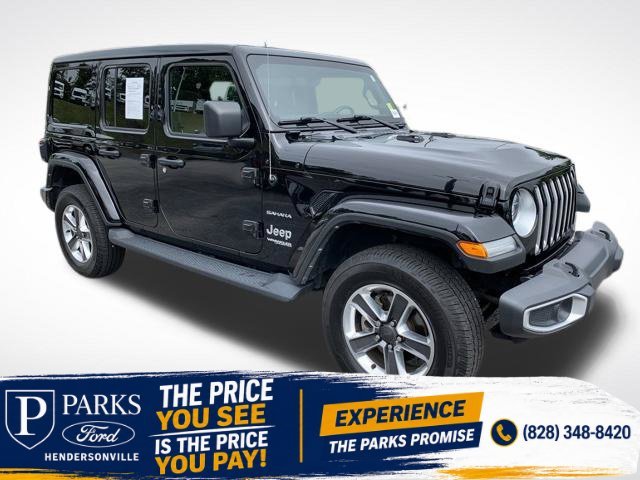 Used 2022 Black Jeep Unlimited Sahara image 1