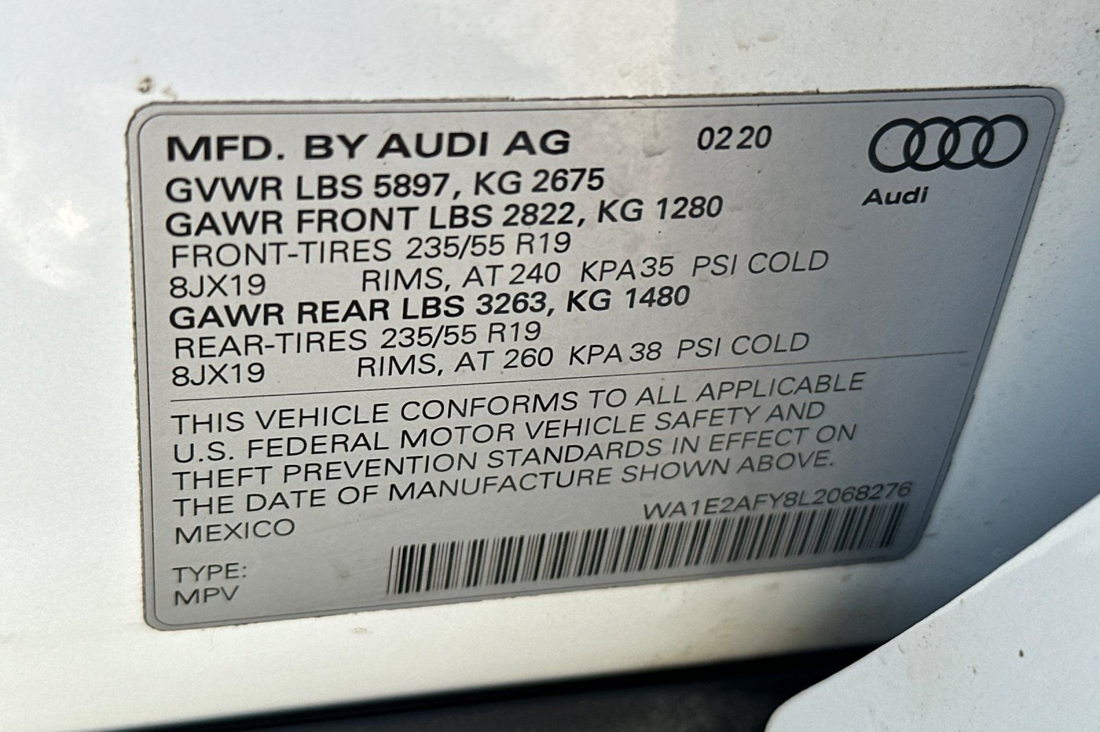 Used 2020 White Audi 55 Premium image 30
