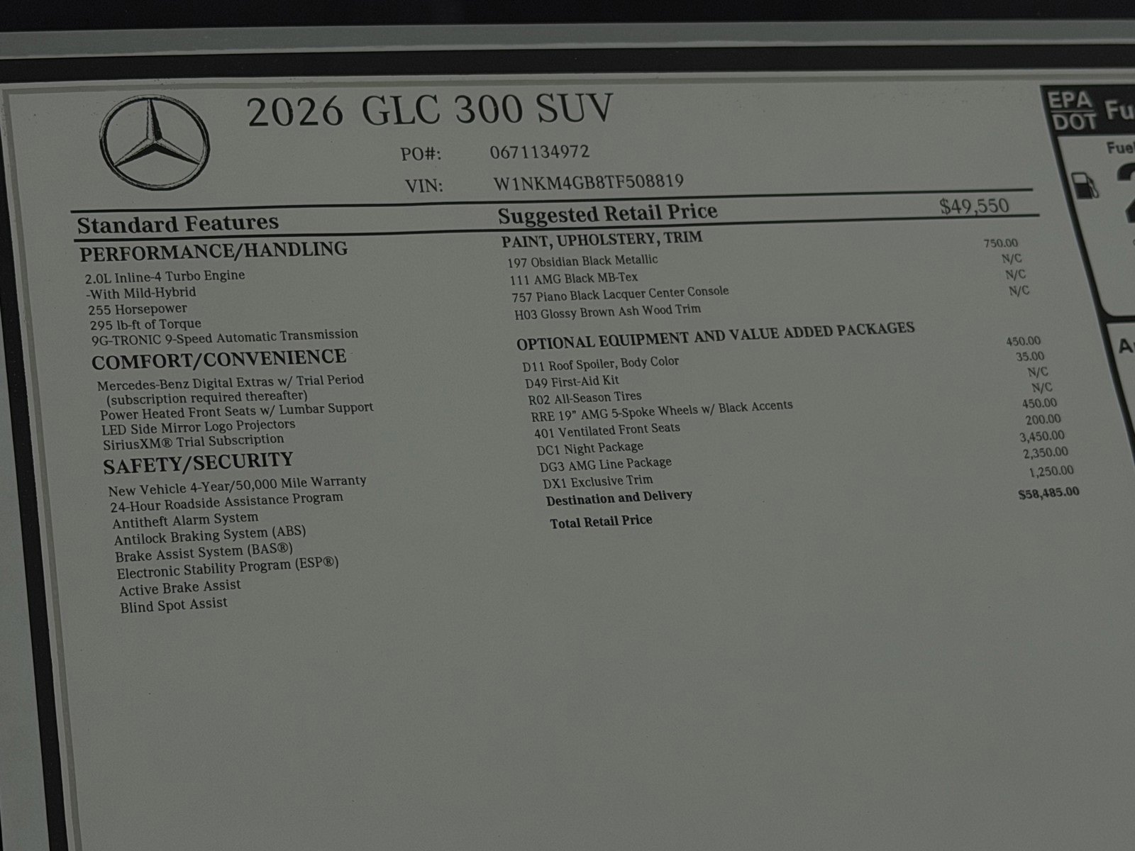 New 2026 Obsidian Black Metallic Mercedes-Benz GLC 300 image 46