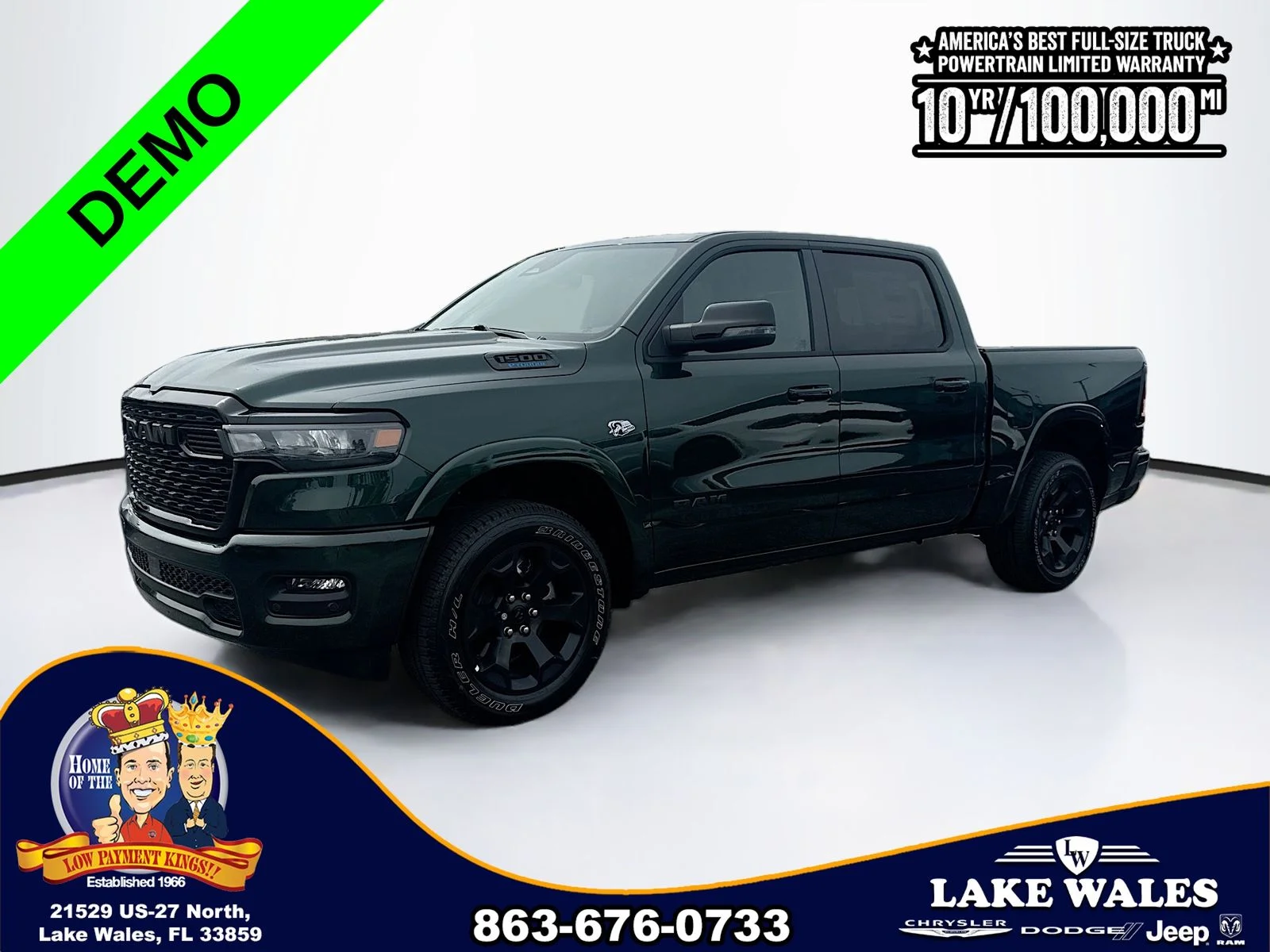 New 2026 Serrano-Green Metallic Exterior Paint RAM BIG HORN image 2