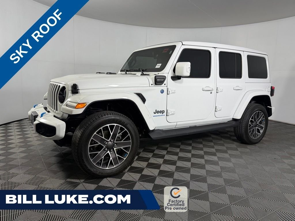 Certified Used 2023 White Jeep Sahara 4xe image 1