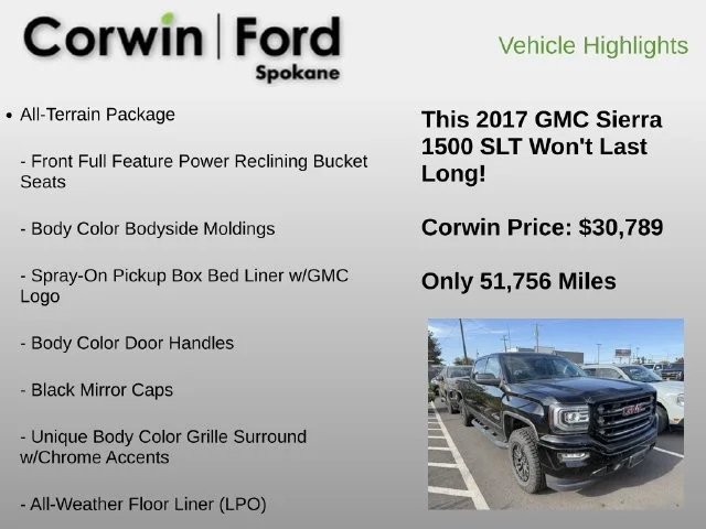 Used 2017 Onyx Black GMC SLT image 6