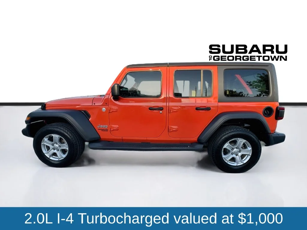 Used 2018 Orange Jeep Unlimited Sport S image 4