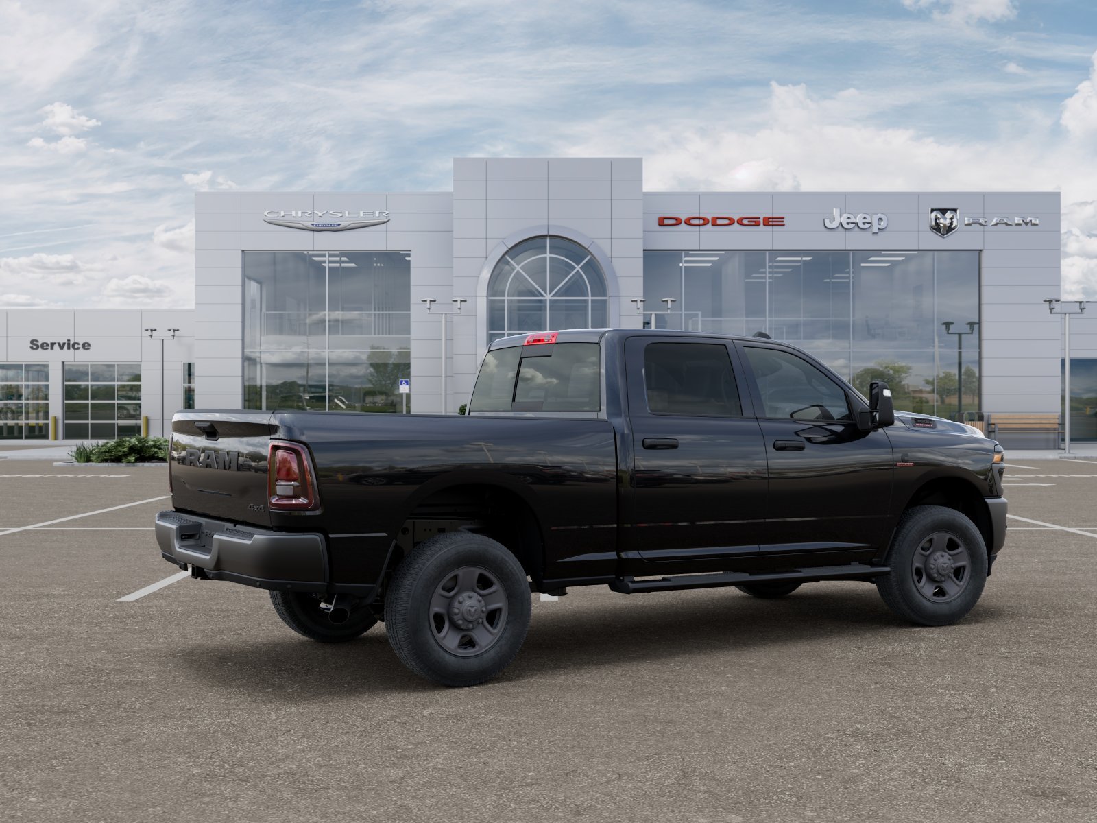 New 2026 Diamond Black Crystal Pearl-Coat Exterior Paint RAM Tradesman image 30