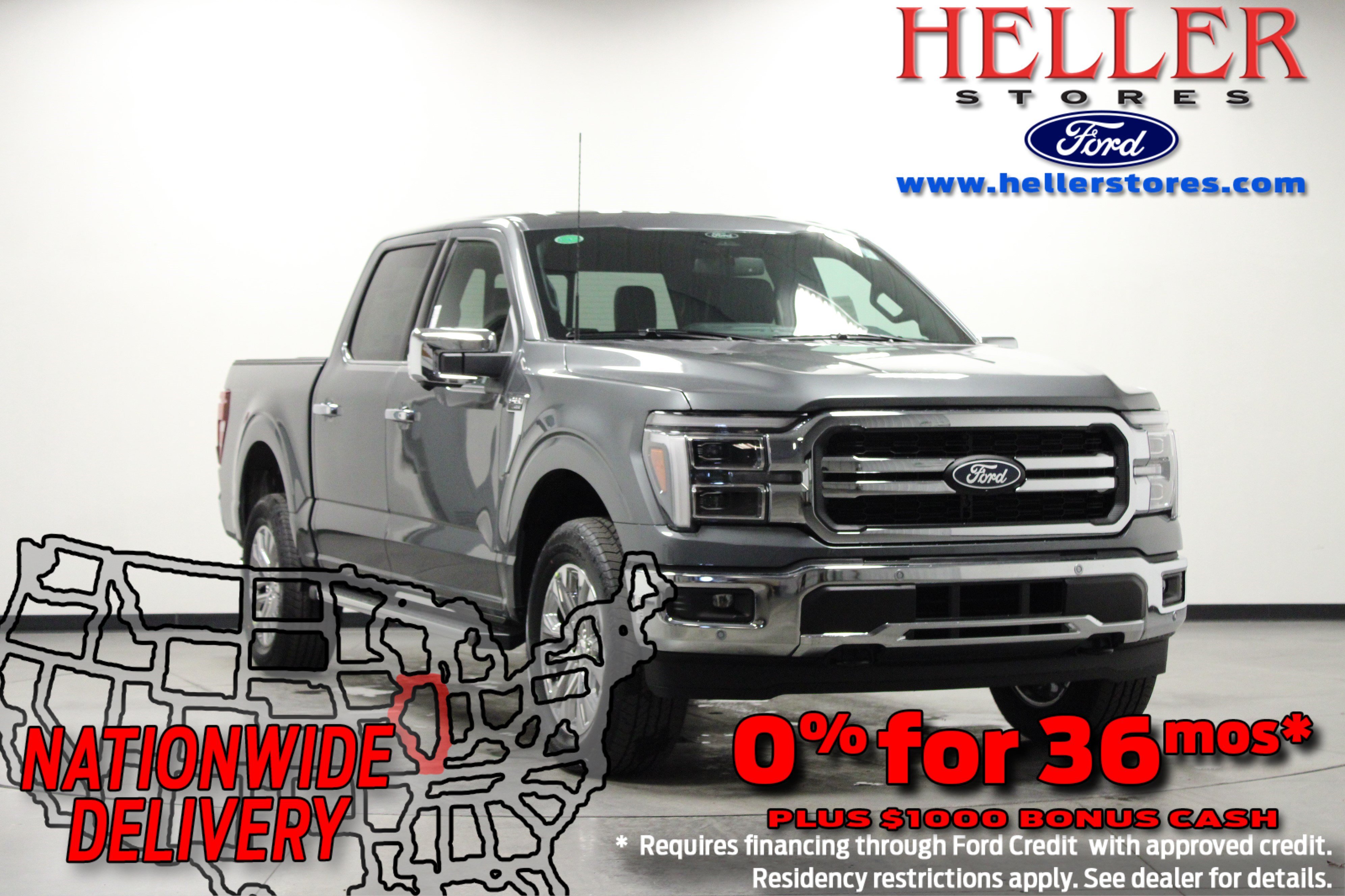 New 2026 Carbonized Gray Metallic Ford LARIAT image 1