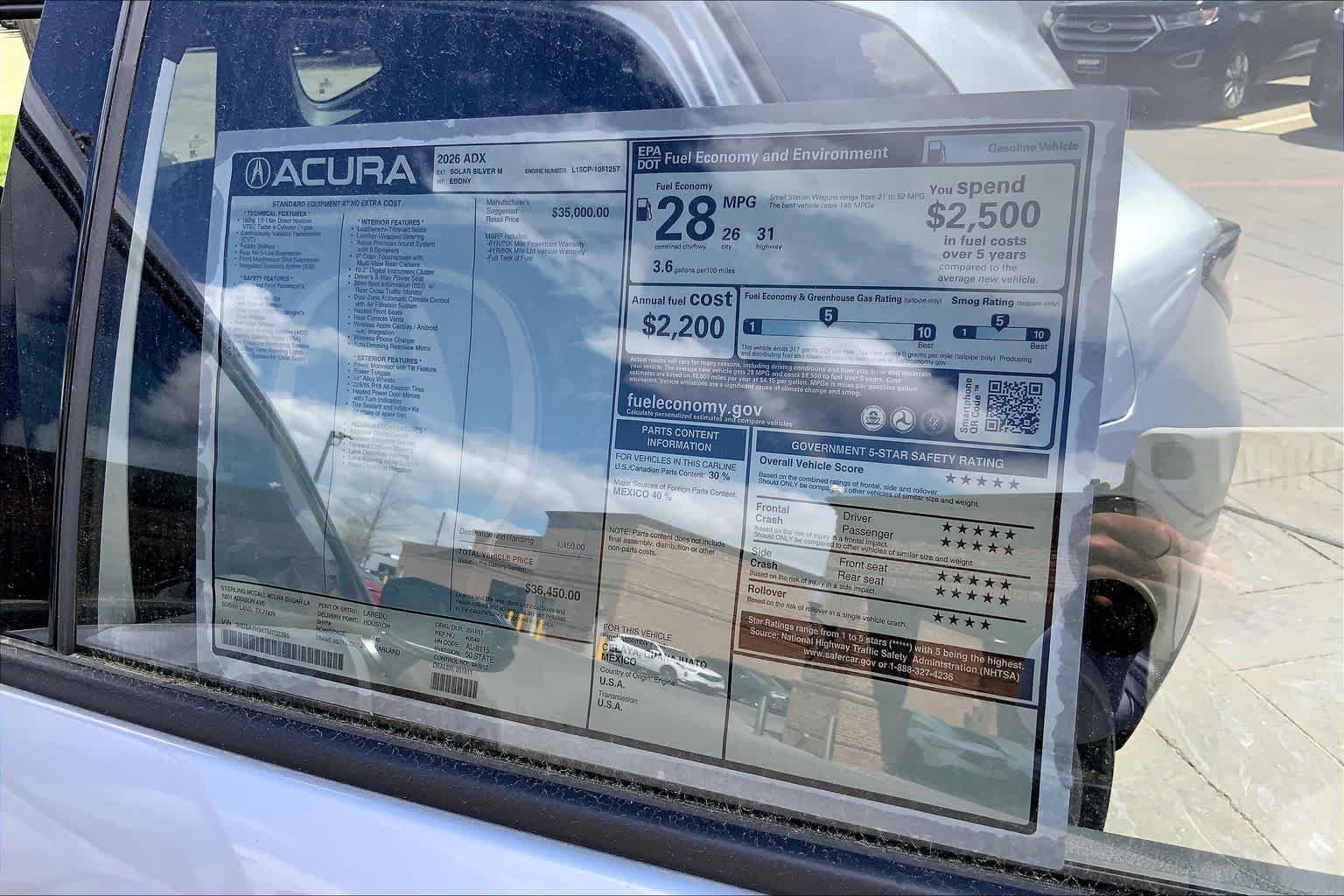 New 2026 Solar Silver Metallic Acura  image 22