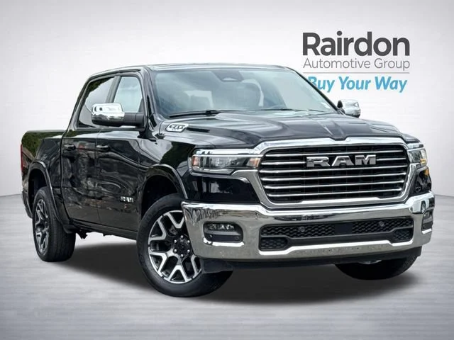Used 2025 Diamond Black Crystal Pearlcoat Ram Laramie image 1
