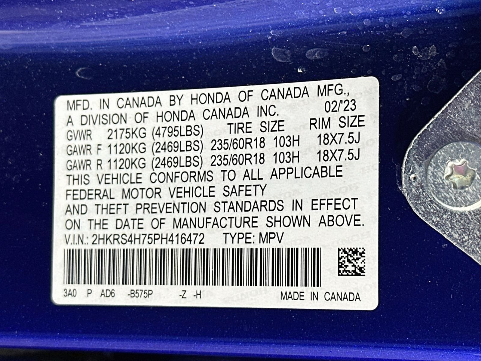 Used 2023 Blue Honda EX-L image 33