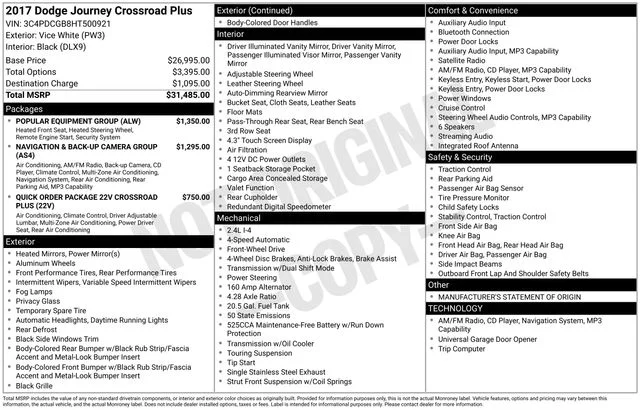 Used 2017 White Dodge Crossroad image 32