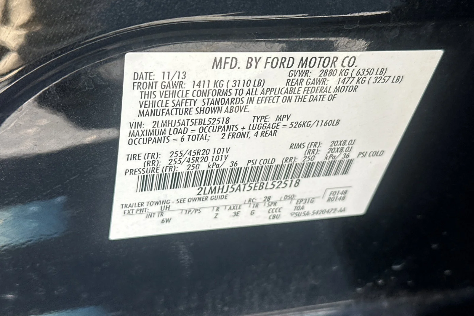 Used 2014 Tuxedo Black Metallic Lincoln EcoBoost image 31