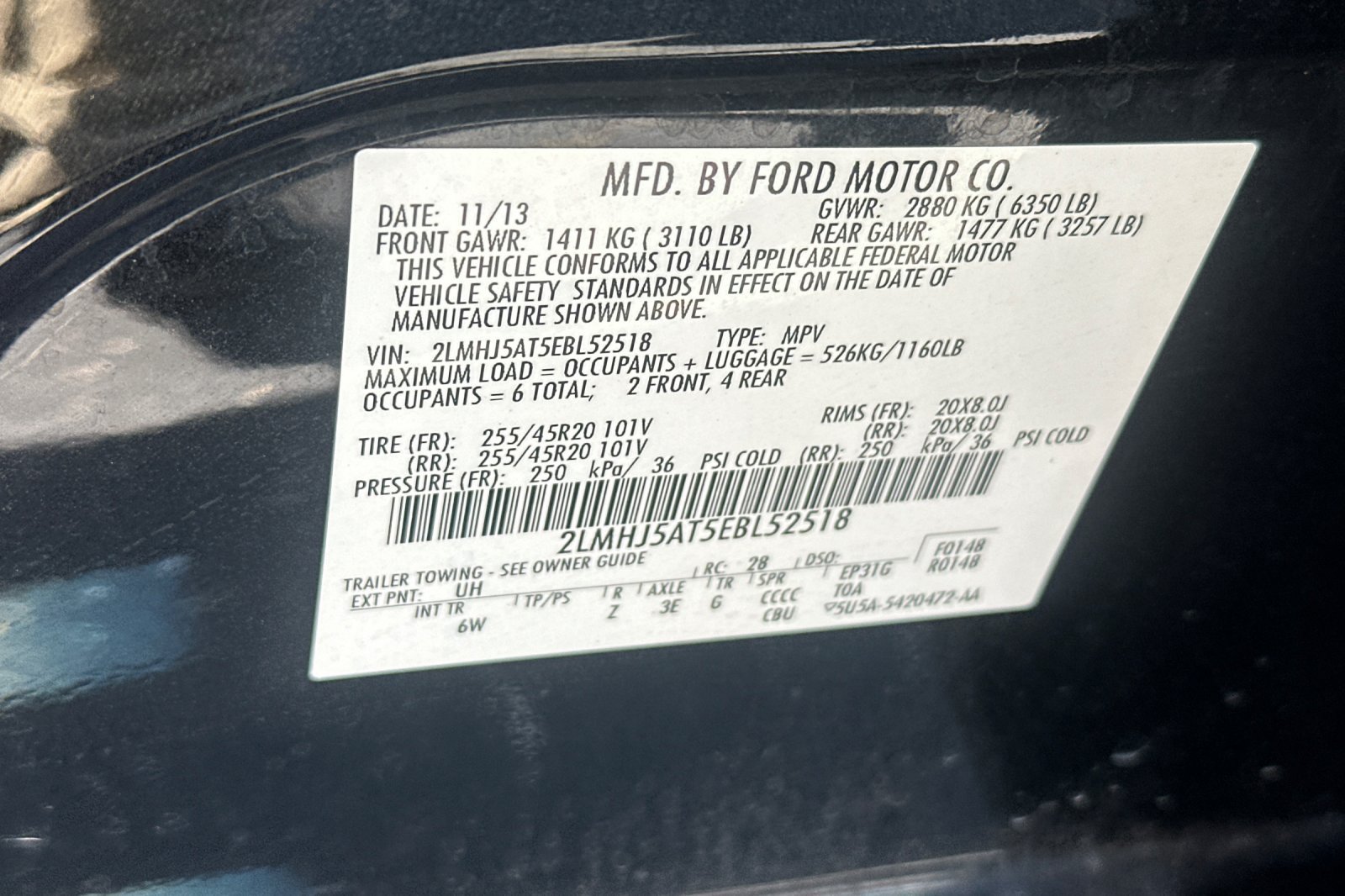 Used 2014 Tuxedo Black Metallic Lincoln EcoBoost image 31