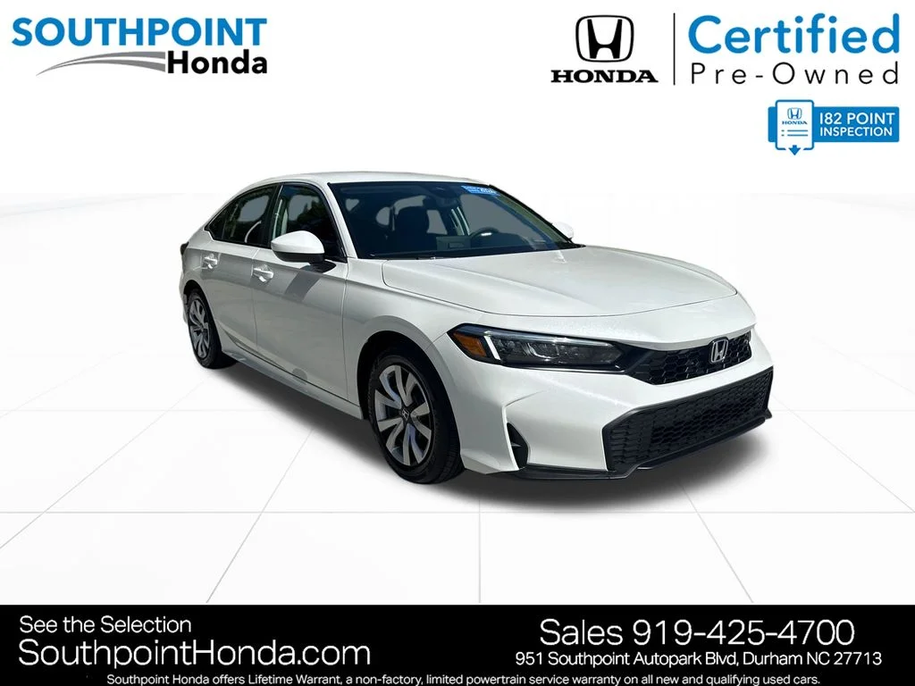 Certified Used 2026 Platinum White Pearl Honda 2WD LX image 1