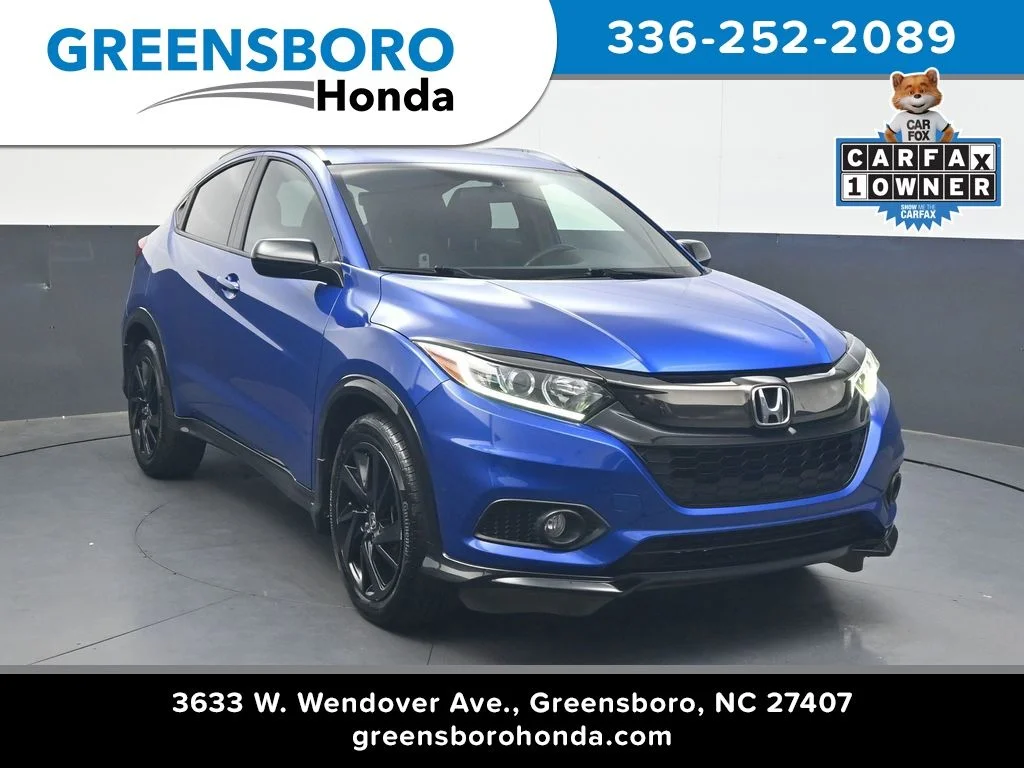 Certified Used 2021 Aegean Blue Metallic Honda Sport image 1