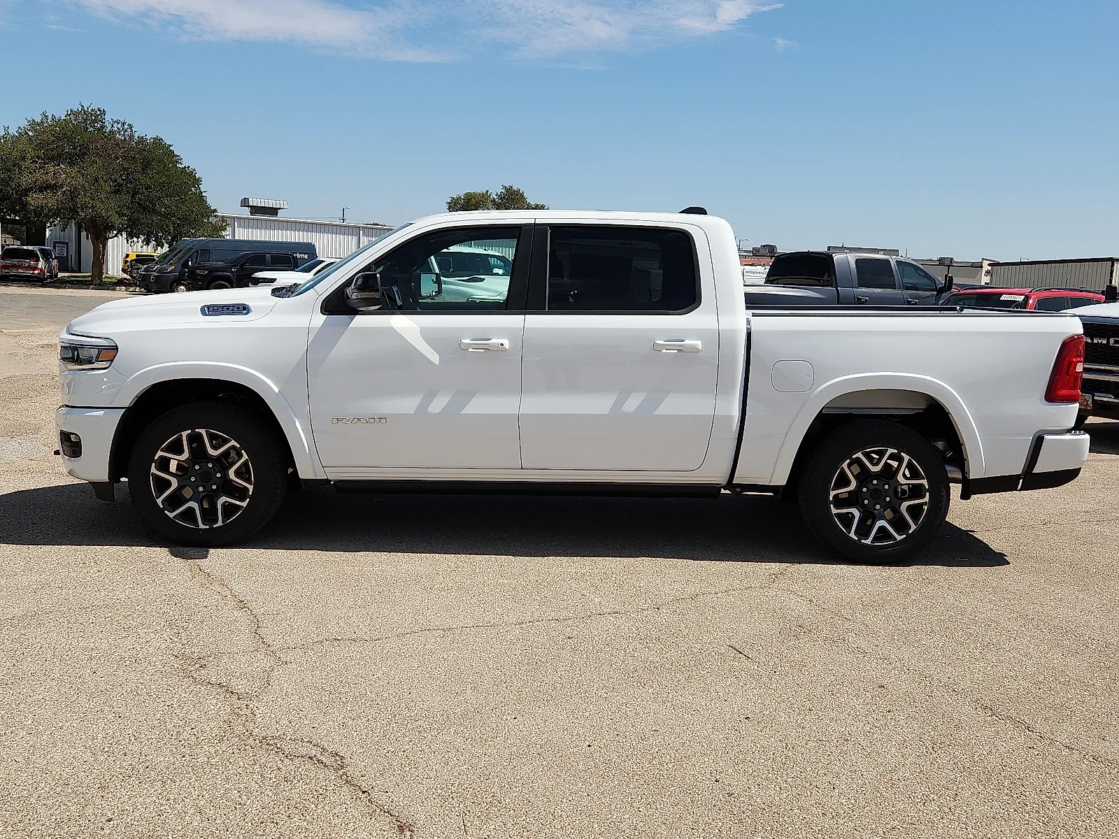 New 2026 Bright White Clear-Coat  Paint Ram LARAMIE CREW CAB 4X4 5