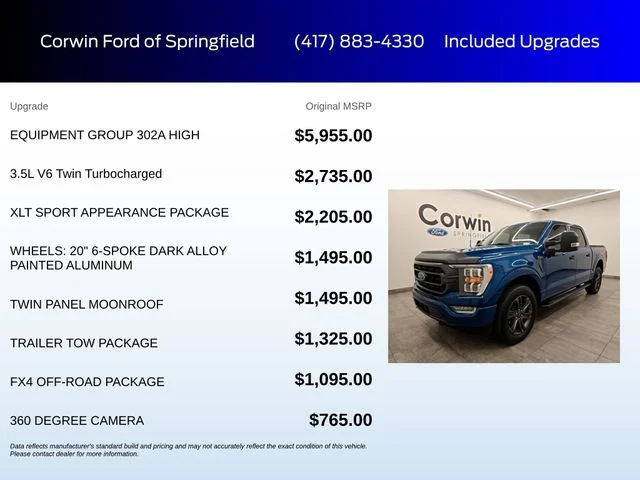 Certified Used 2023 Atlas Blue Metallic Ford XLT image 6