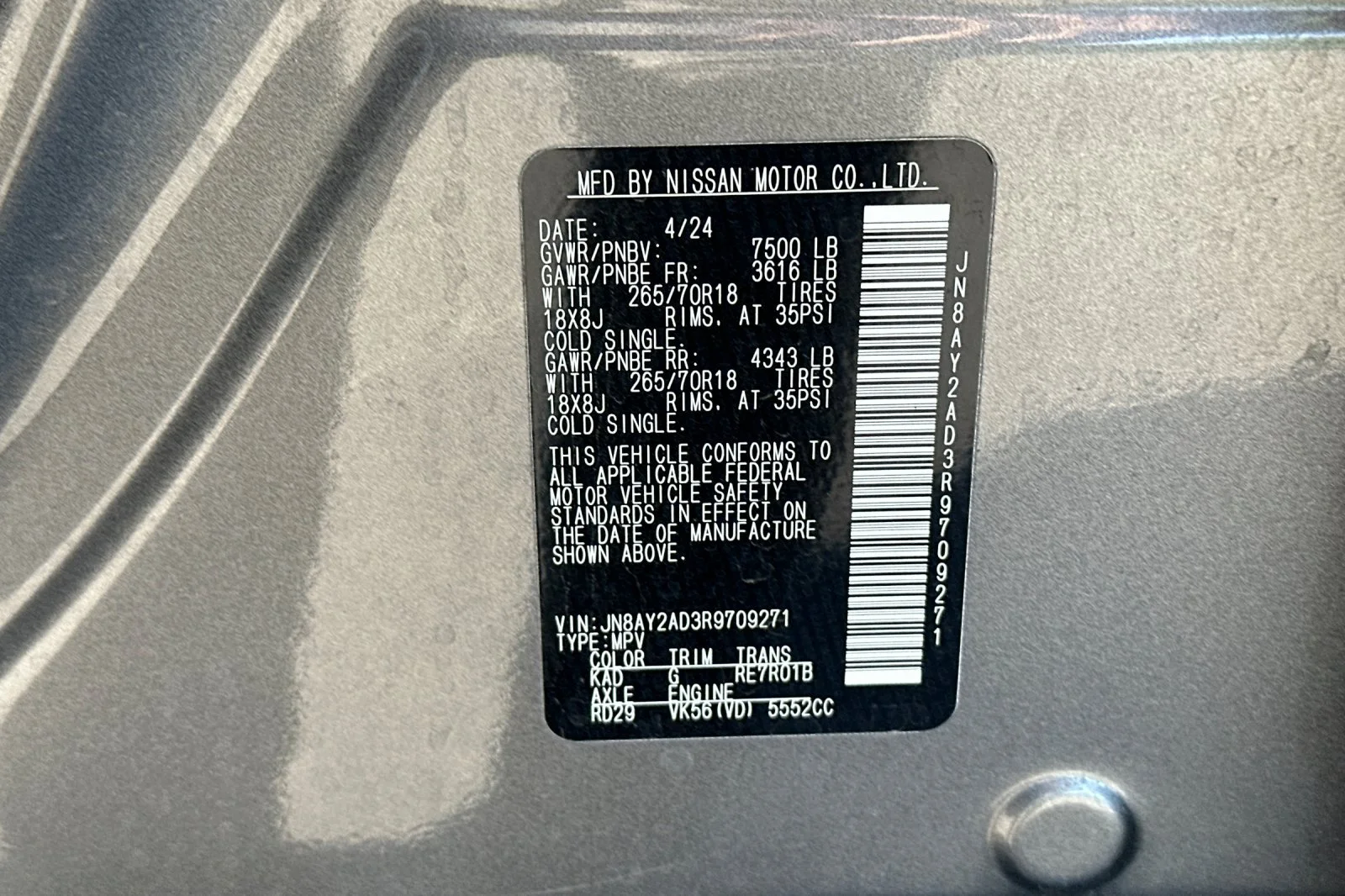 Certified Used 2024 Gun Metallic Nissan SV image 30